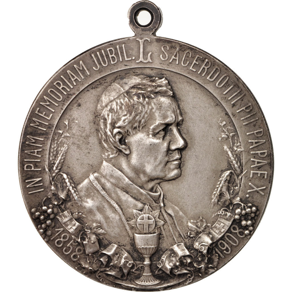 Vatican, Medal, Pius X, Religions & beliefs, 1908, AU(55-58), Silver