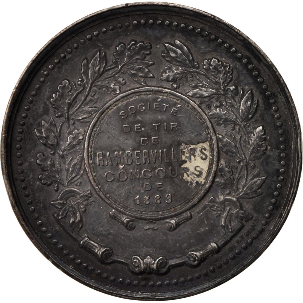 France, Medal, Société de tir de Rambervillers, Concours de 1889, Sports &