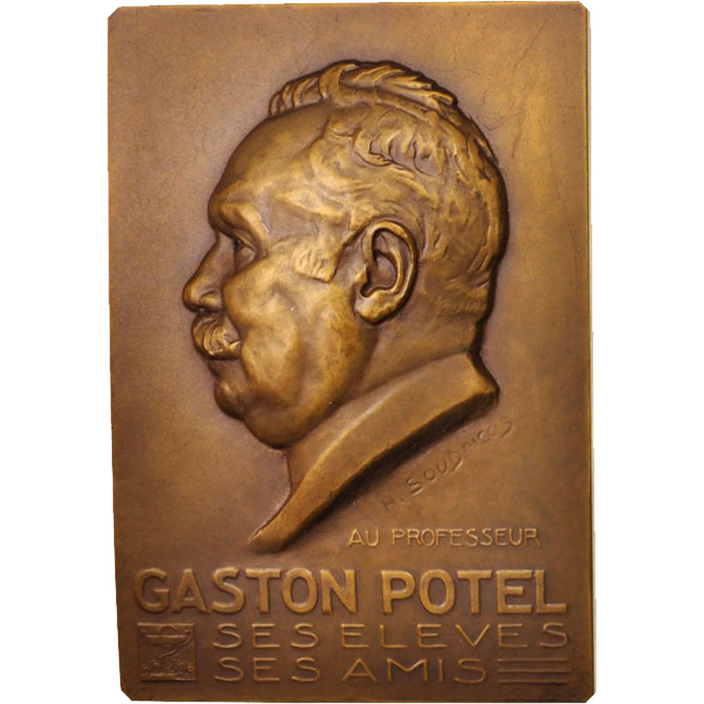 Francia, Medal, Gaston Potel, Arts & Culture, XXth Century, H. Soubricas, EBC