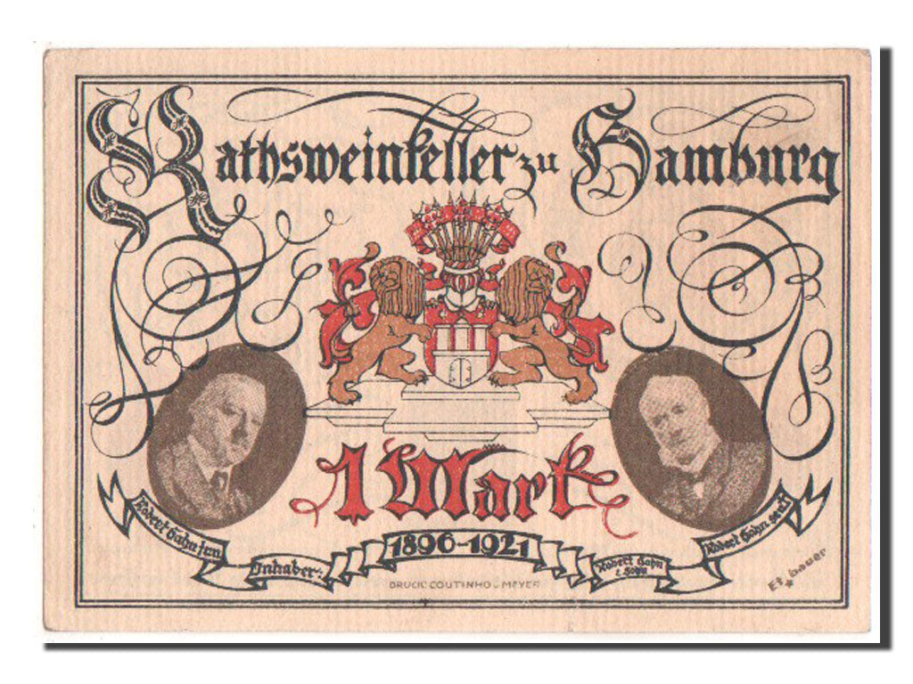 Germany, Hamburg, 1 Mark, 1922, AU(55-58), Mehl #548.1