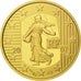 France, 5 Euro, 2007, MS(65-70), Gold, KM:1525