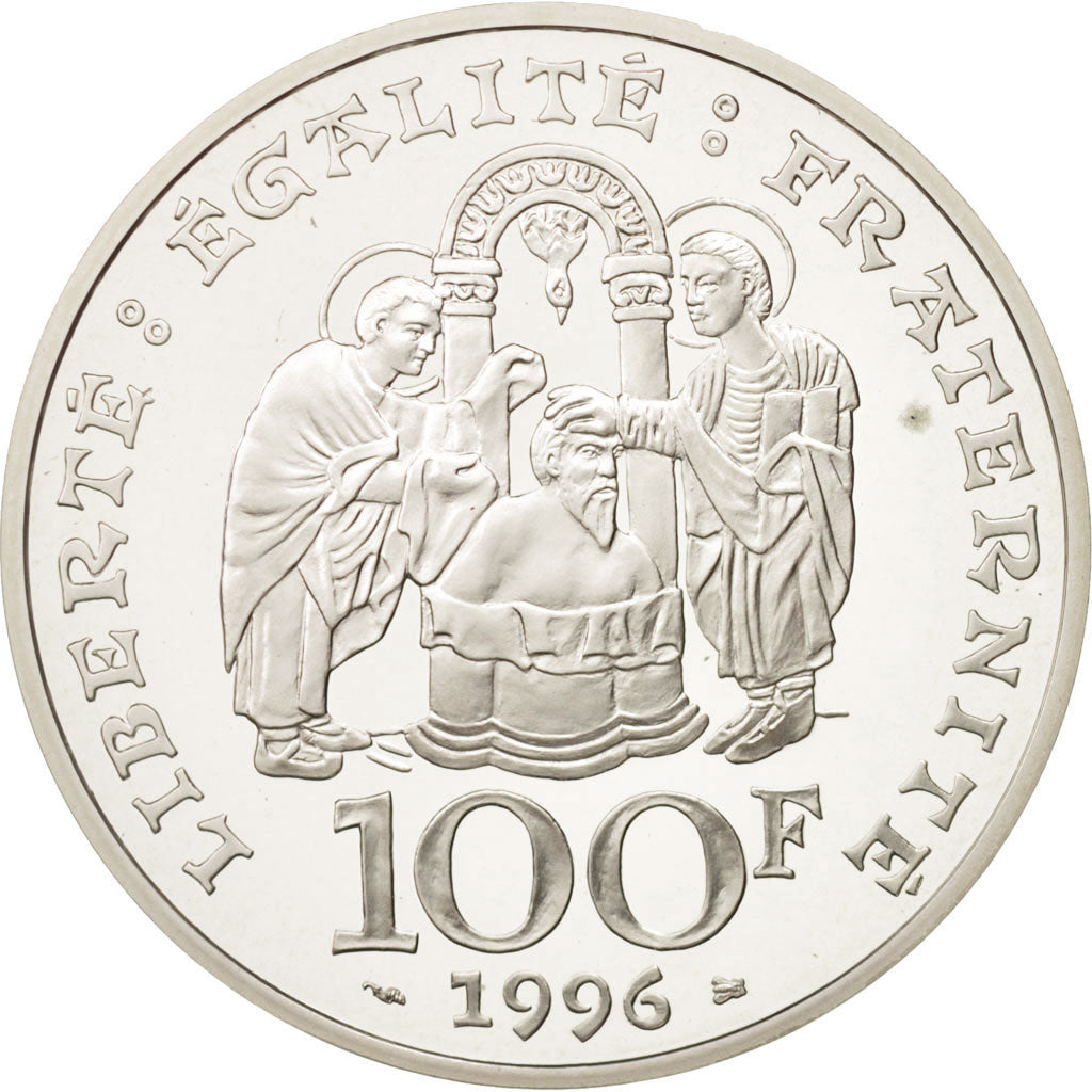 France, 100 Francs, 1996, Paris, MS(65-70), Silver