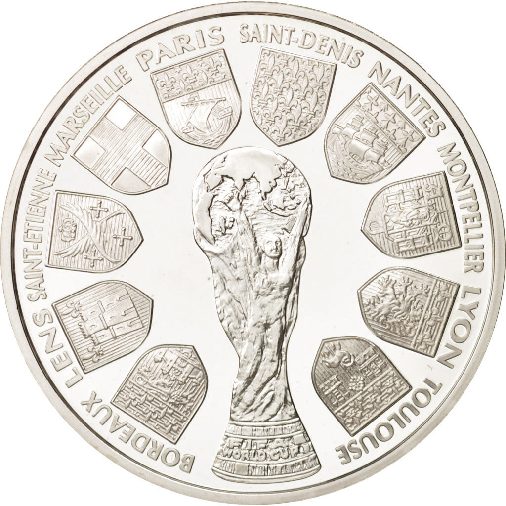 France, 10 Francs, 1998, Paris, MS(65-70), Silver, KM:1167