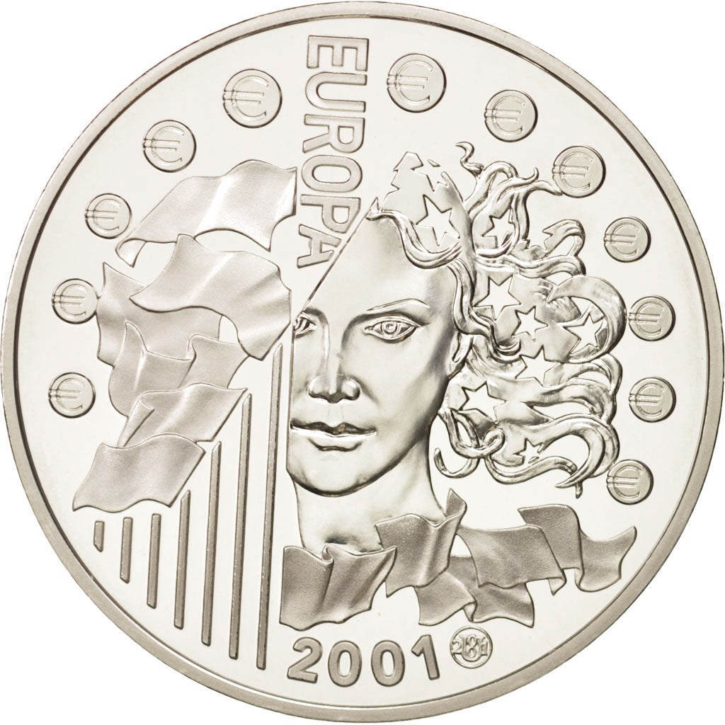 Moneta, Francia, 6.55957 Francs, 2001, Paris, FDC, Argento, KM:1265.2