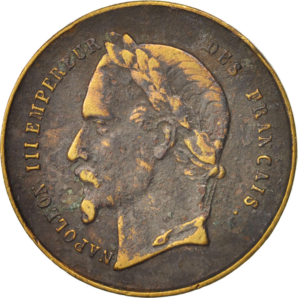 France, Token, Napoléon Ier et Napoléon III, History, 1852, VF(30-35), Brass