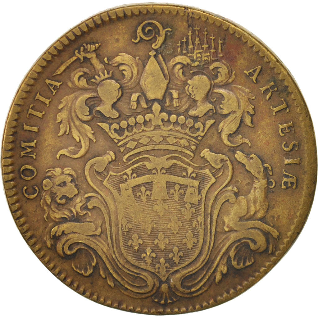 France, Jeton, Royal, États d'Artois, Duvivier, TB+, Cuivre