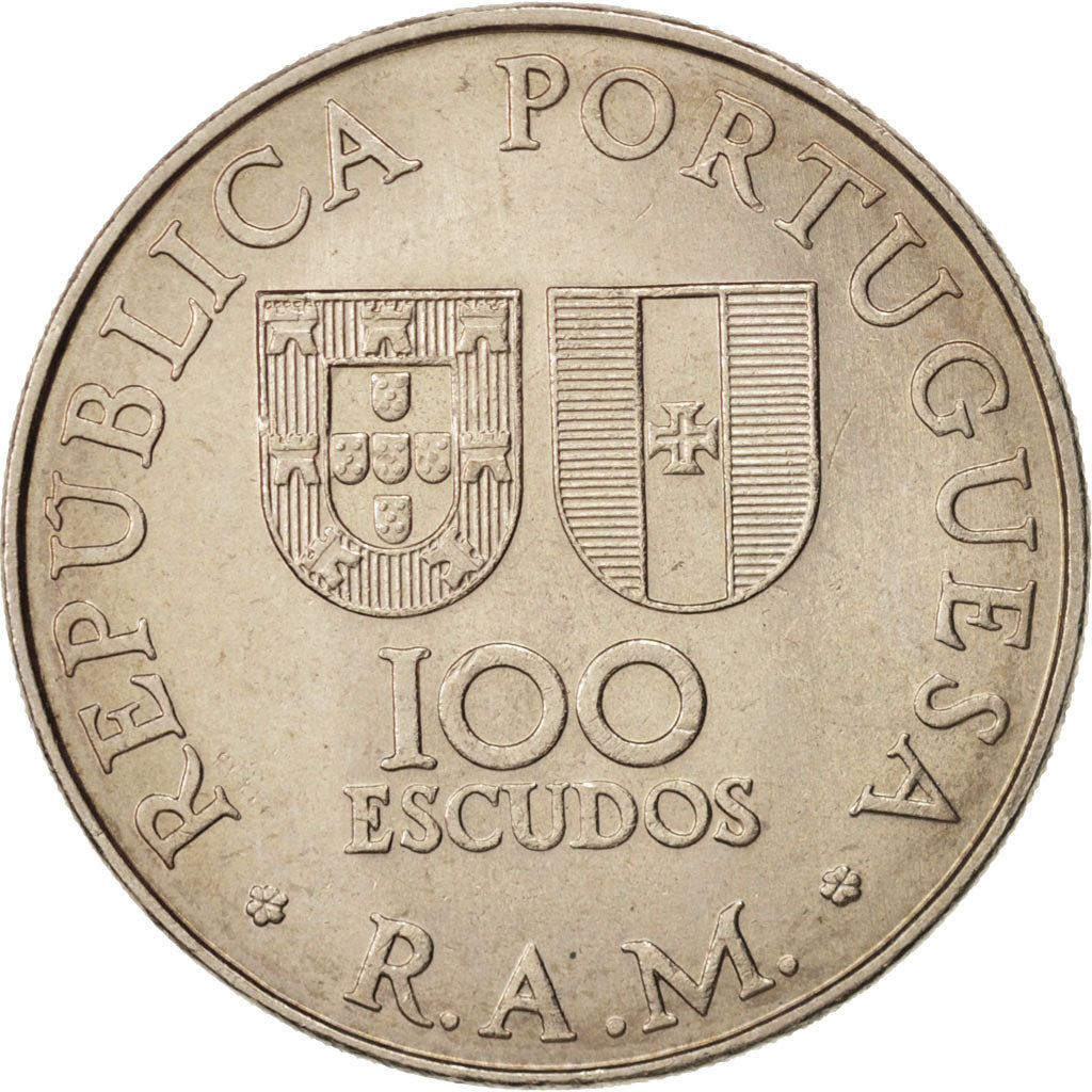 Coin, MADEIRA ISLANDS, 100 Escudos, 1981, MS(60-62), Copper-nickel, KM:5