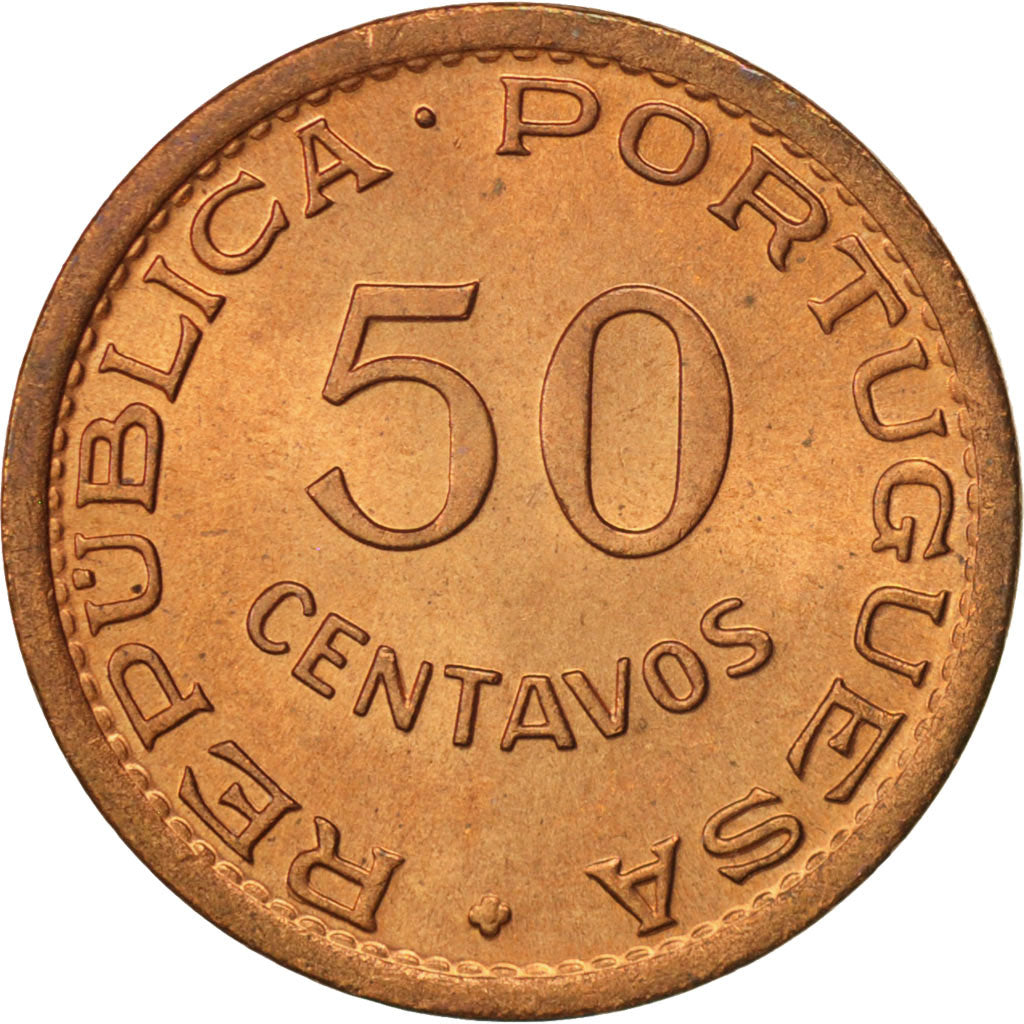Coin, Mozambique, 50 Centavos, 1957, MS(65-70), Bronze, KM:81