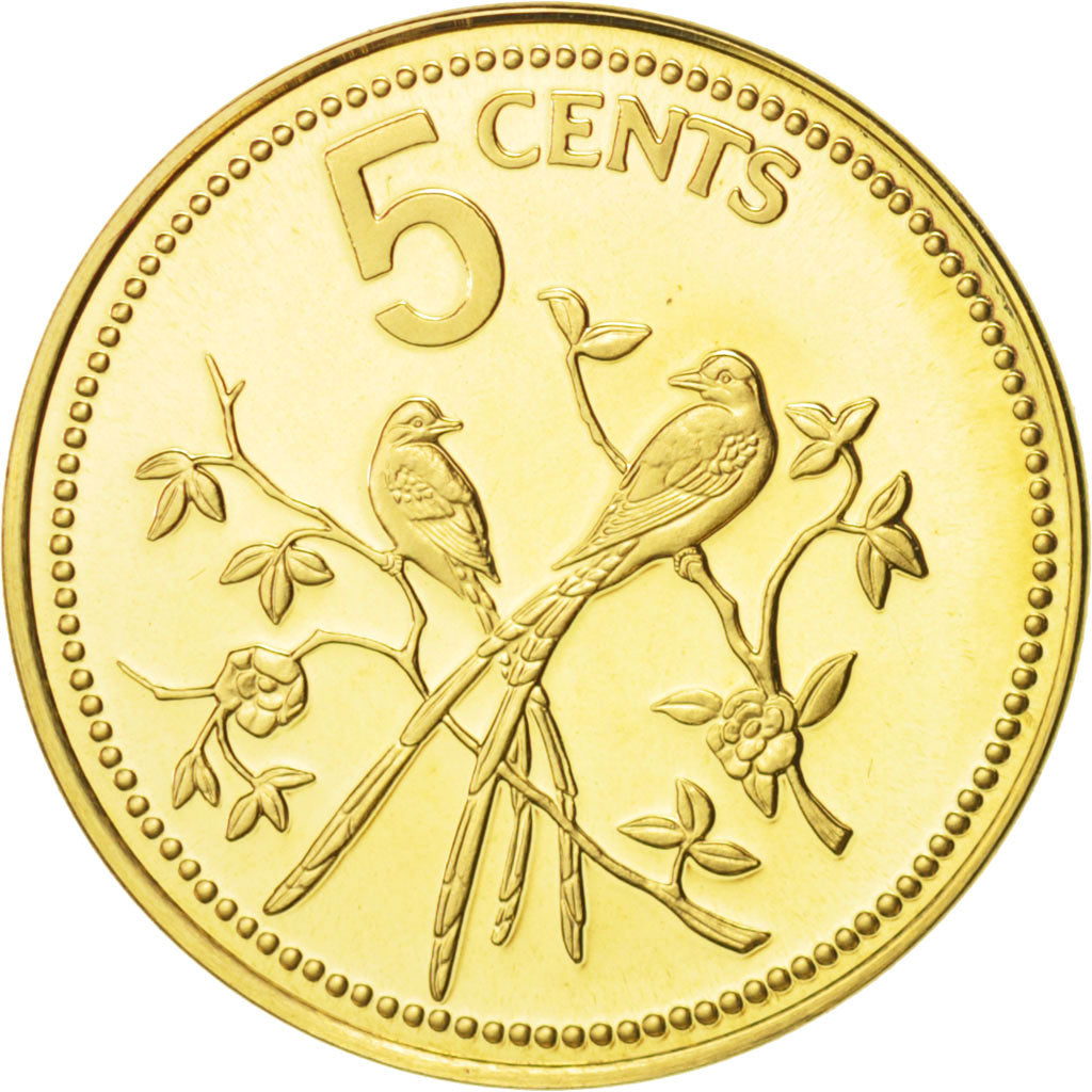 Belize, 5 Cents, 1975, Franklin Mint, MS(65-70), Nickel-brass, KM:47