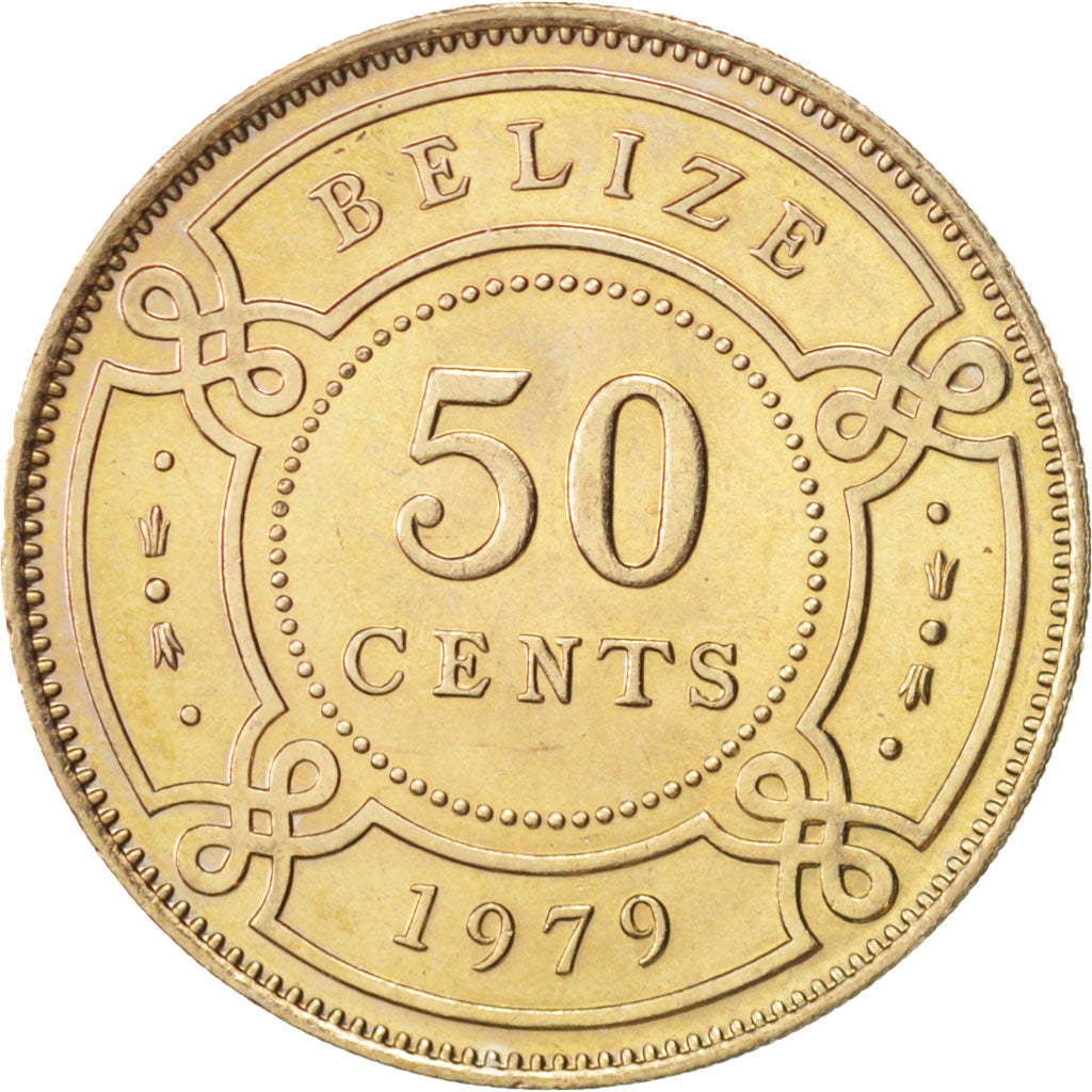 Coin, Belize, 50 Cents, 1979, MS(65-70), Copper-nickel, KM:37