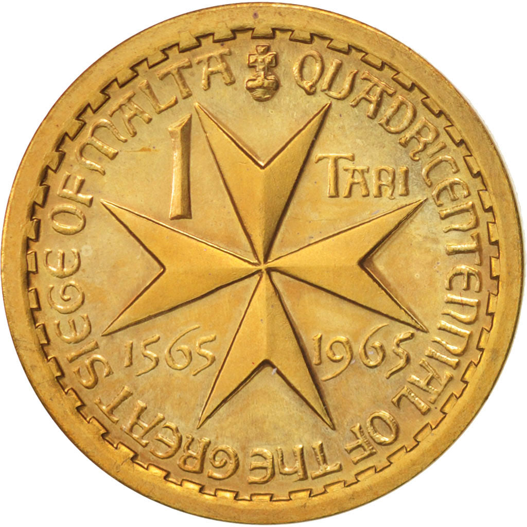 Coin, MALTA, ORDER OF, Tari, 1965, MS(65-70), Brass, KM:401