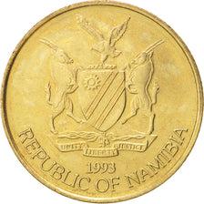 Namibia, 5 Dollars, 1993, MS(65-70), Brass, KM:5