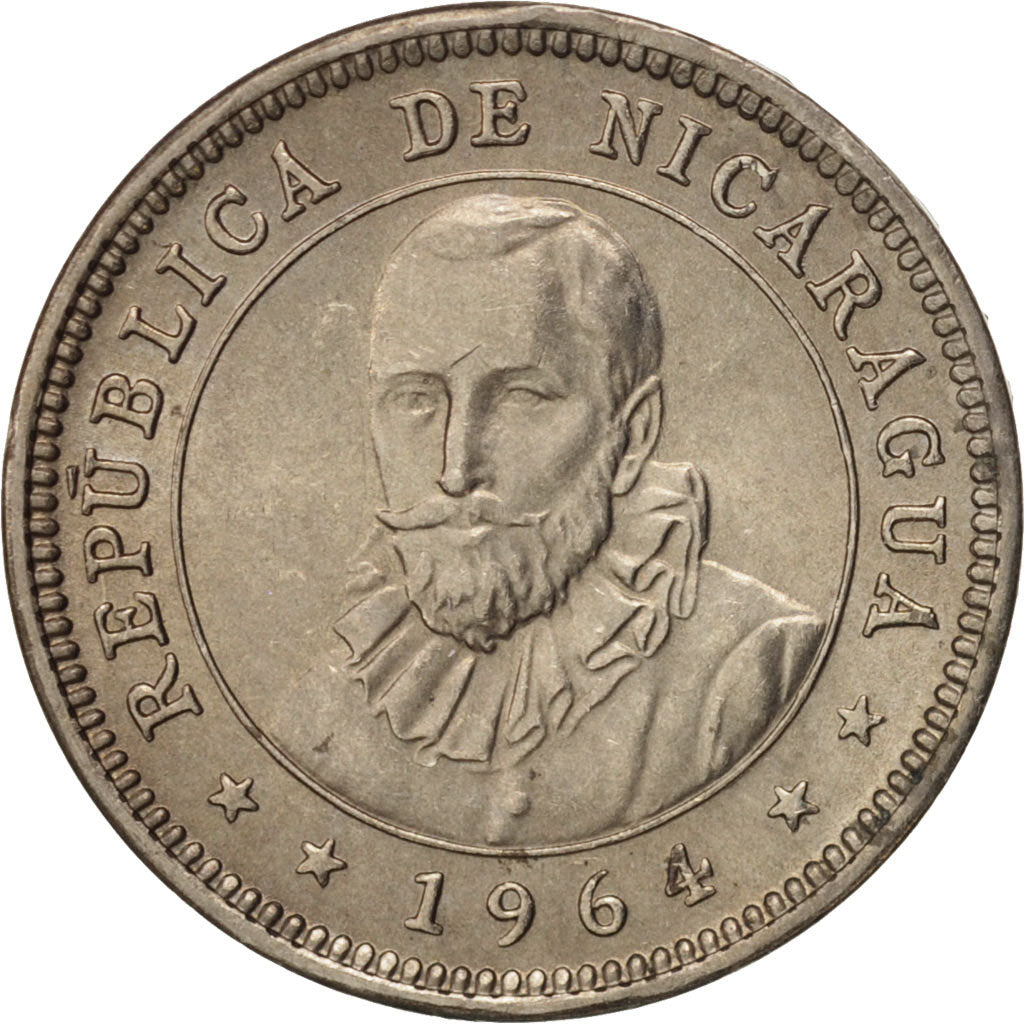 Nicaragua, 5 Centavos, 1964, MS(65-70), Copper-nickel, KM:24.2