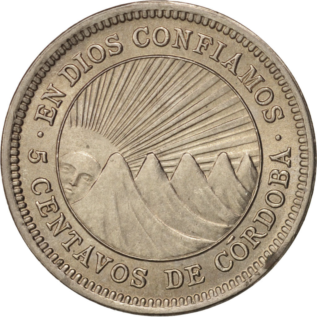 Nicaragua, 5 Centavos, 1964, MS(65-70), Copper-nickel, KM:24.2