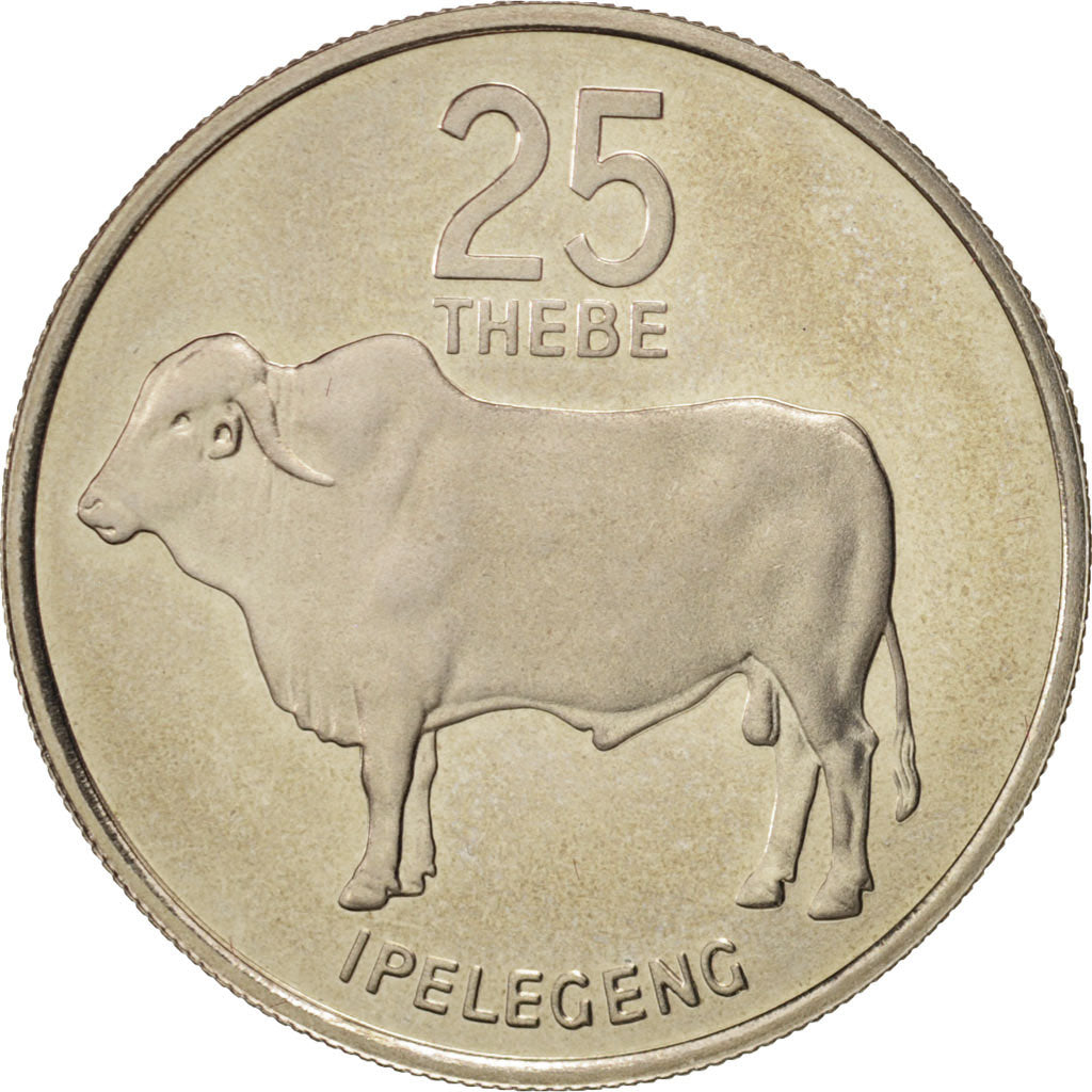 Botswana, 25 Thebe, 1981, British Royal Mint, MS(65-70), Copper-nickel, KM:6