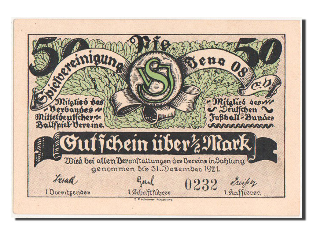Germany, Jena Stadt, 50 Pfennig, 1921, UNC(63), Mehl #655.2a4