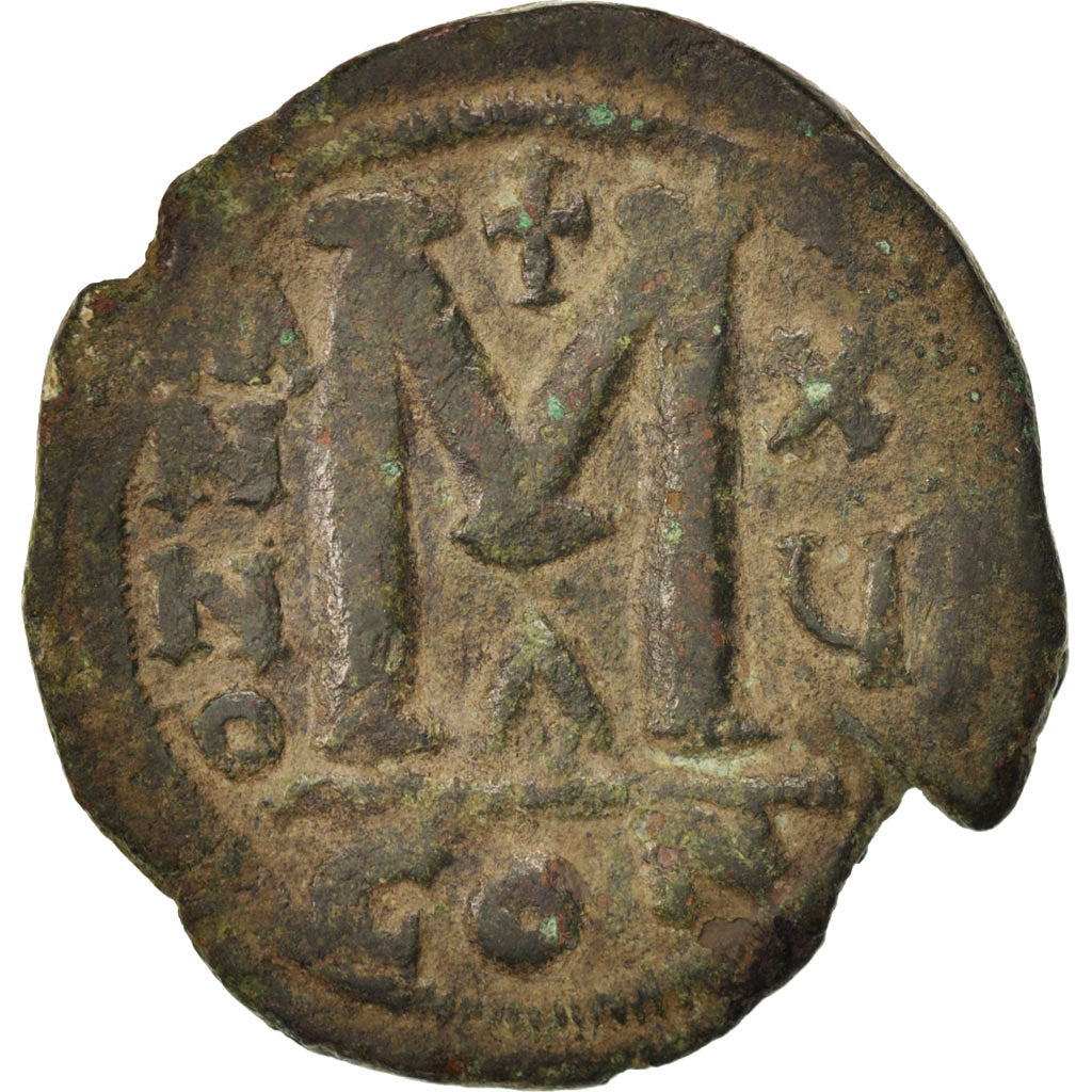 Coin, Justinian I, Follis, 538-542, Constantinople, VF(30-35), Copper
