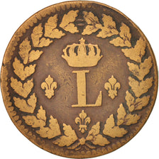 Coin, France, Louis XVIII, Decime, 1815, Strasbourg, VF(20-25), Bronze, KM:701