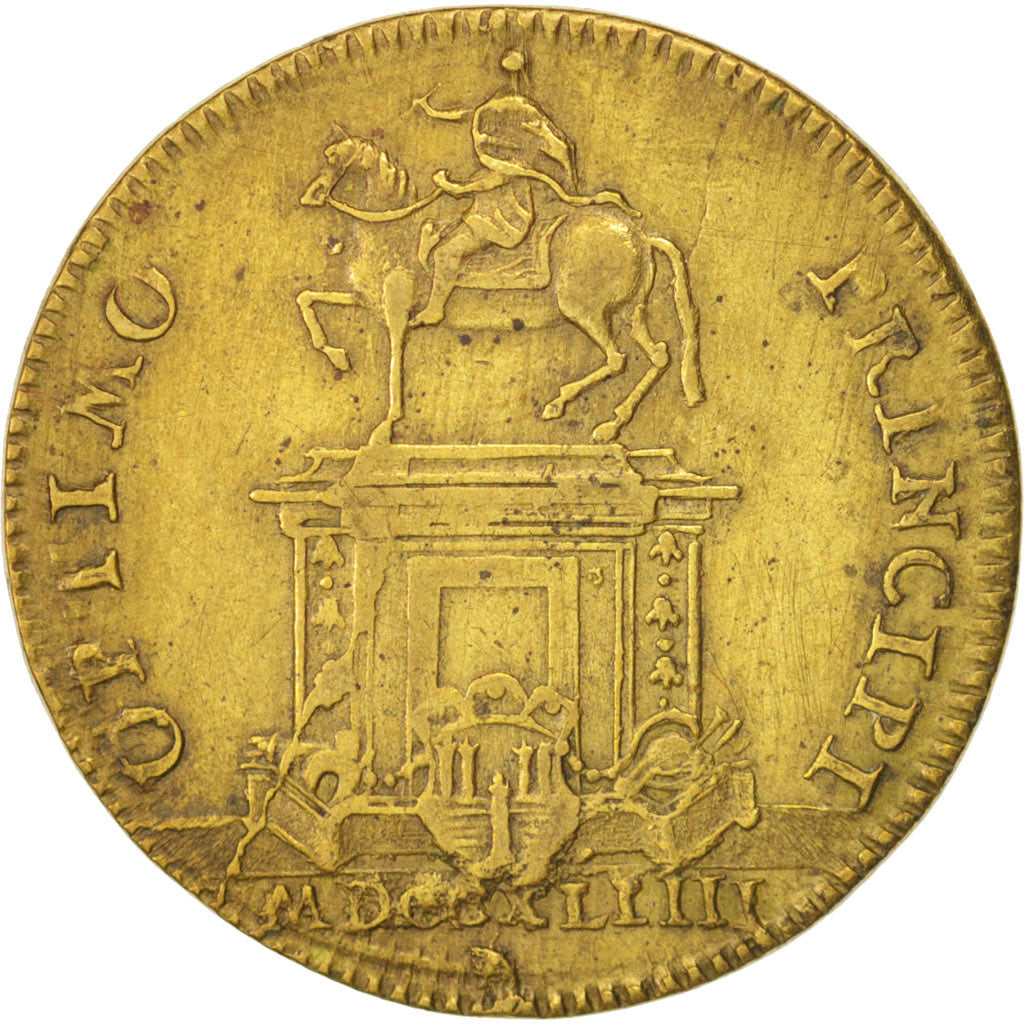France, Jeton, Royal, Louis XV, Optimo Principi, Louis XV, TTB+, Laiton