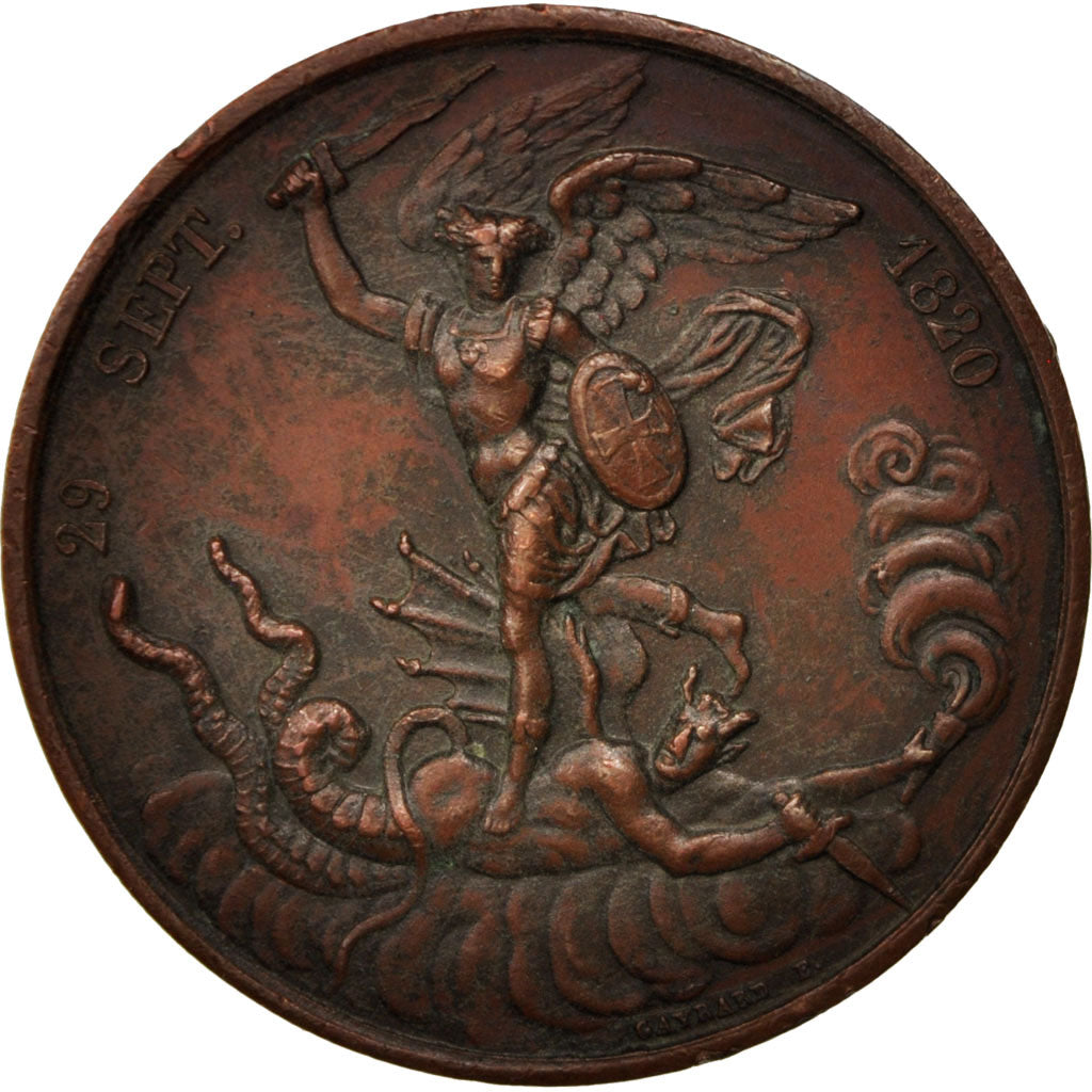 Francia, Medal, History, 1820, Gayrard, MBC+, Bronce