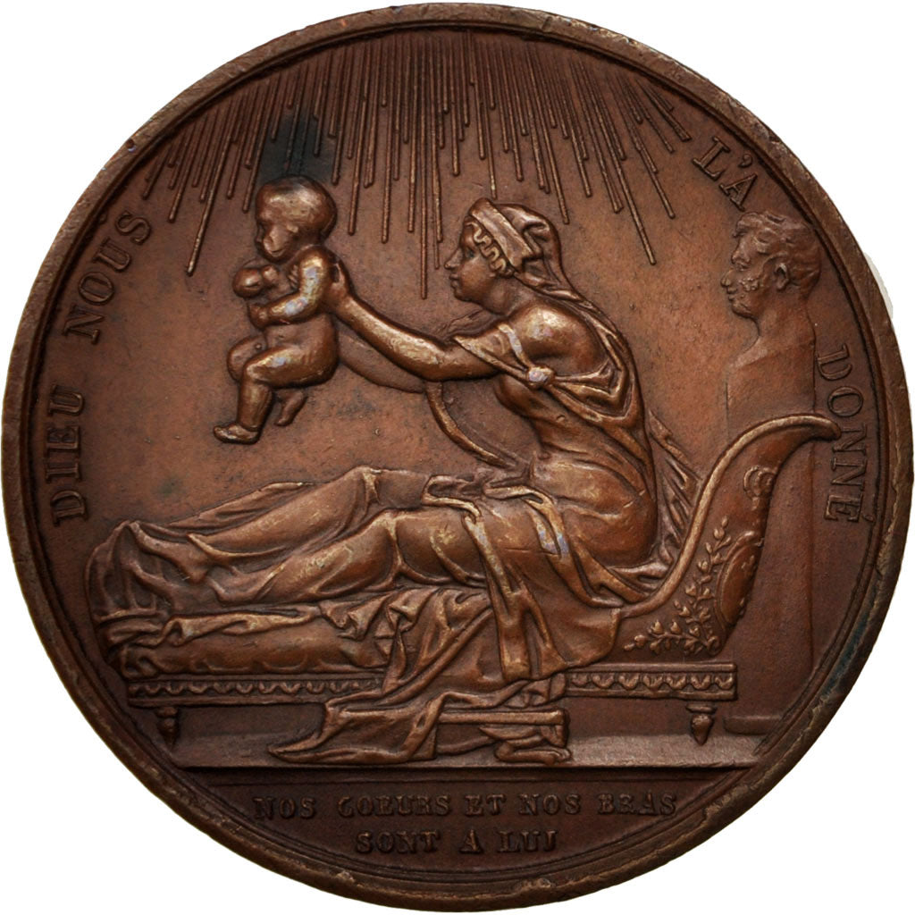 Francia, Medal, History, 1820, Gayrard, MBC+, Bronce