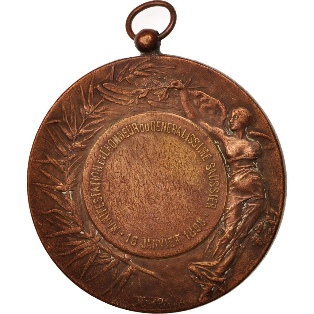 France, Medal, Manifestation en l'honneur du généralissime Saussier, History
