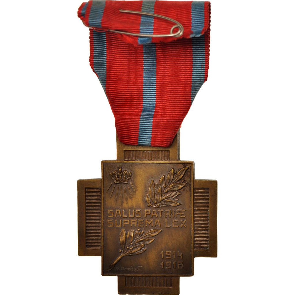 Belgium, Fire Cross 1914-18, Medal, 1914-1918, Very Good Quality, Bronze