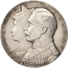 Deutschland, Medal, Auguste Victoria und Wilhelm II, History, 1906, VZ, Silber