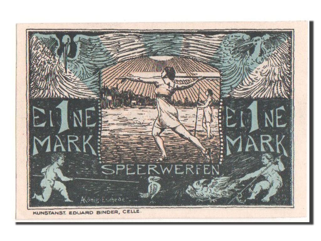 Germany, Celle, 1 Mark, 1921, UNC(63), Mehl #225.1a
