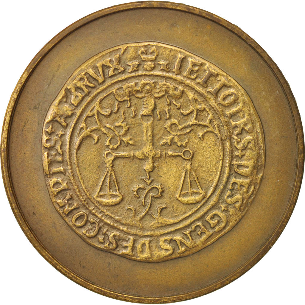 Belgium, Medal, Gens des comptes de Bruxelles, History, AU(55-58), Bronze