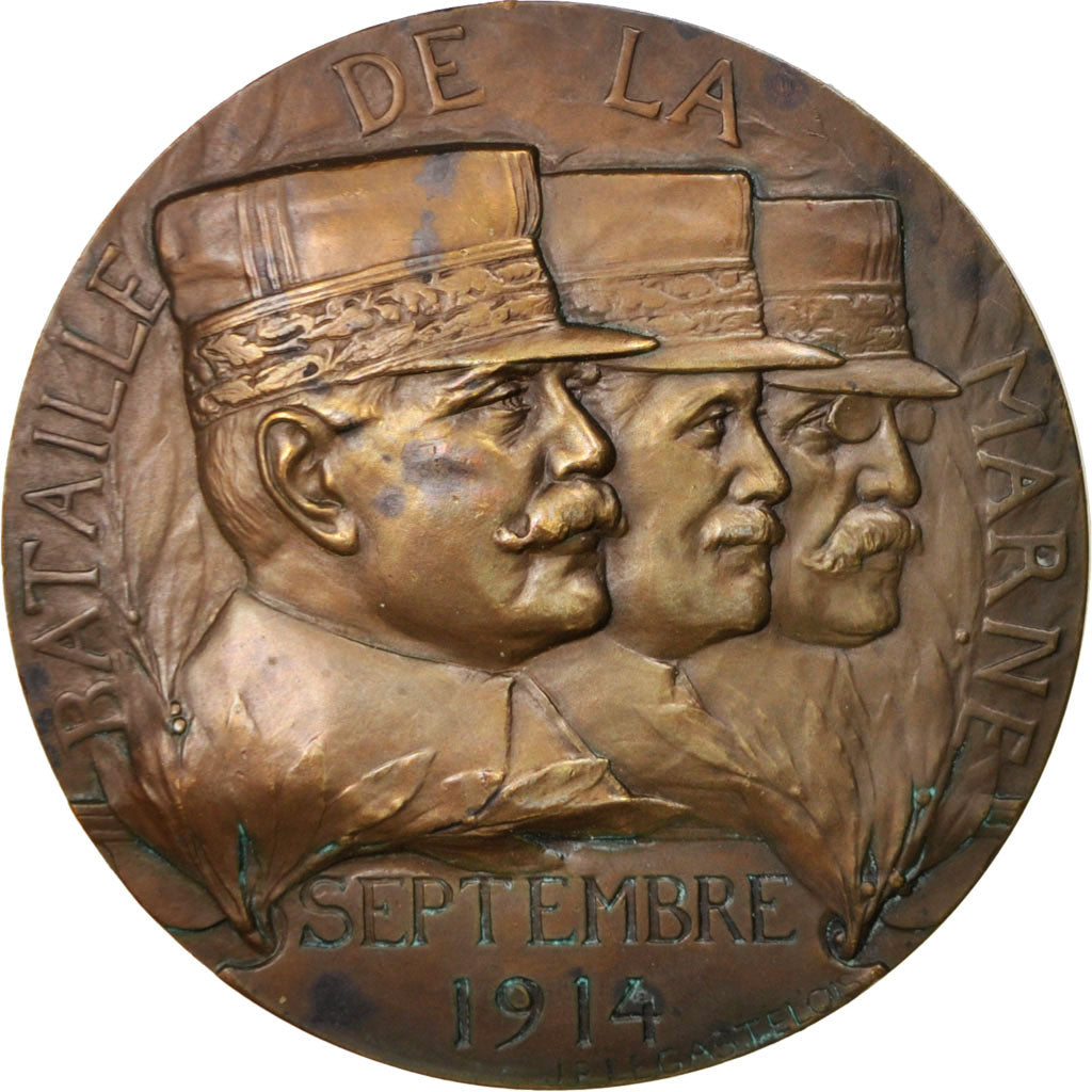 Francia, medalla, Bataille de la Marne, septembre 1914, 1914, Bronce