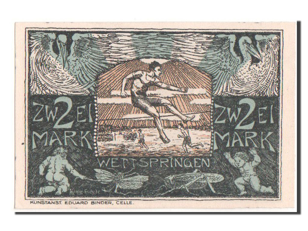 Germany, Celle, 2 Mark, 1921, UNC(63), Mehl #225.1a