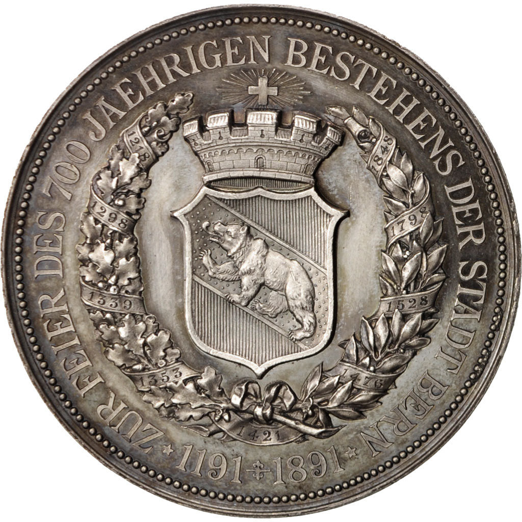 Switzerland, Medal, Bern Founding 700th Anniversary Medal, History, 1891