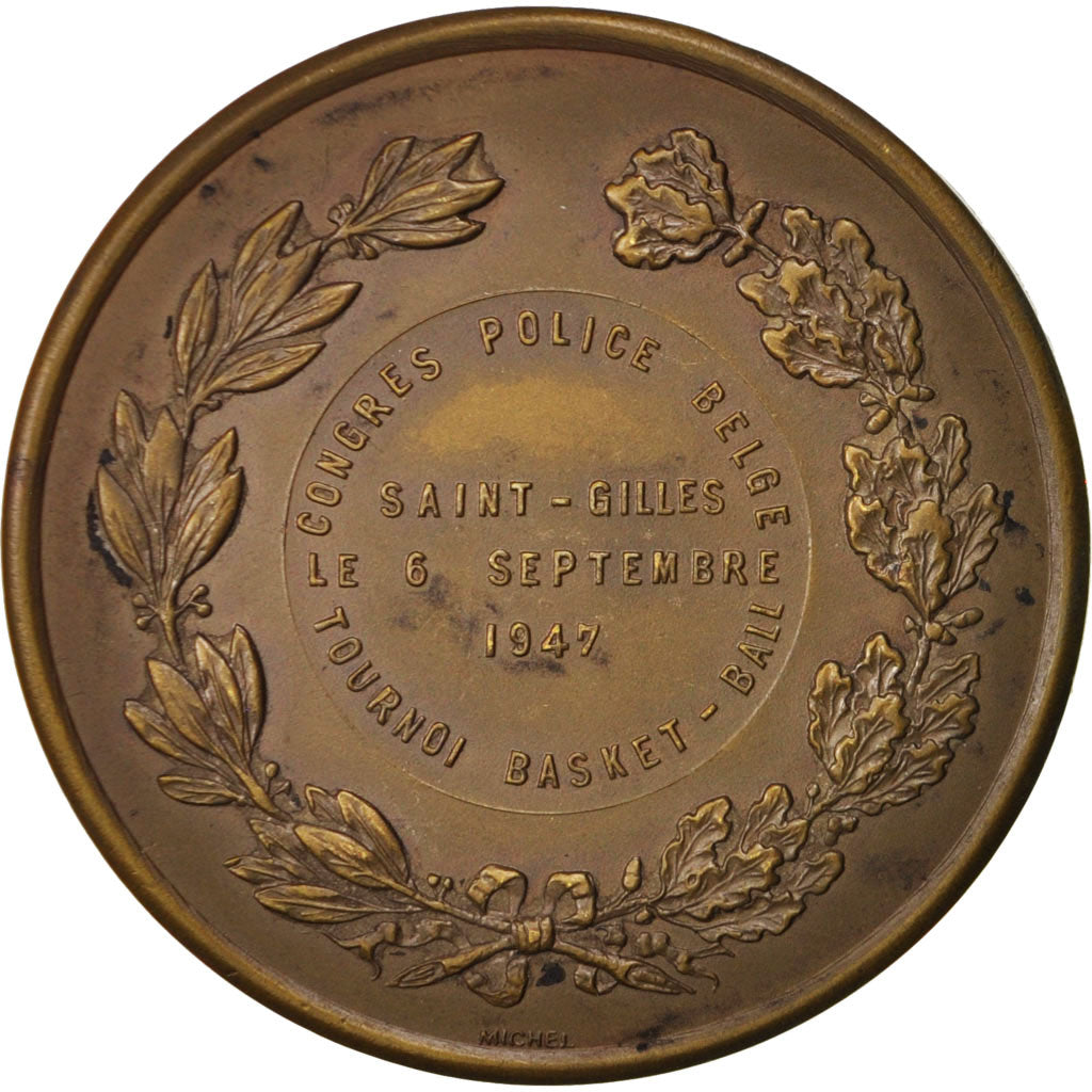 Bélgica, Medal, Saint-Gilles, Police Belge, Tournoi Kasket-ball, Sports &