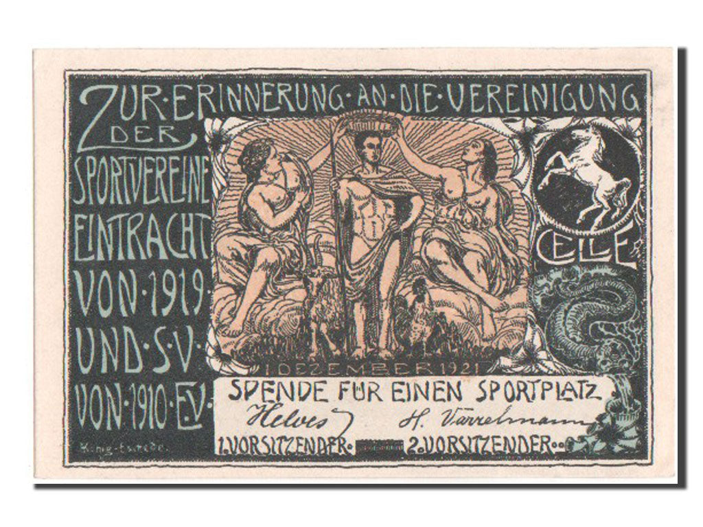 Germany, Celle, 3 Mark, 1921, UNC(63), Mehl #225.1a