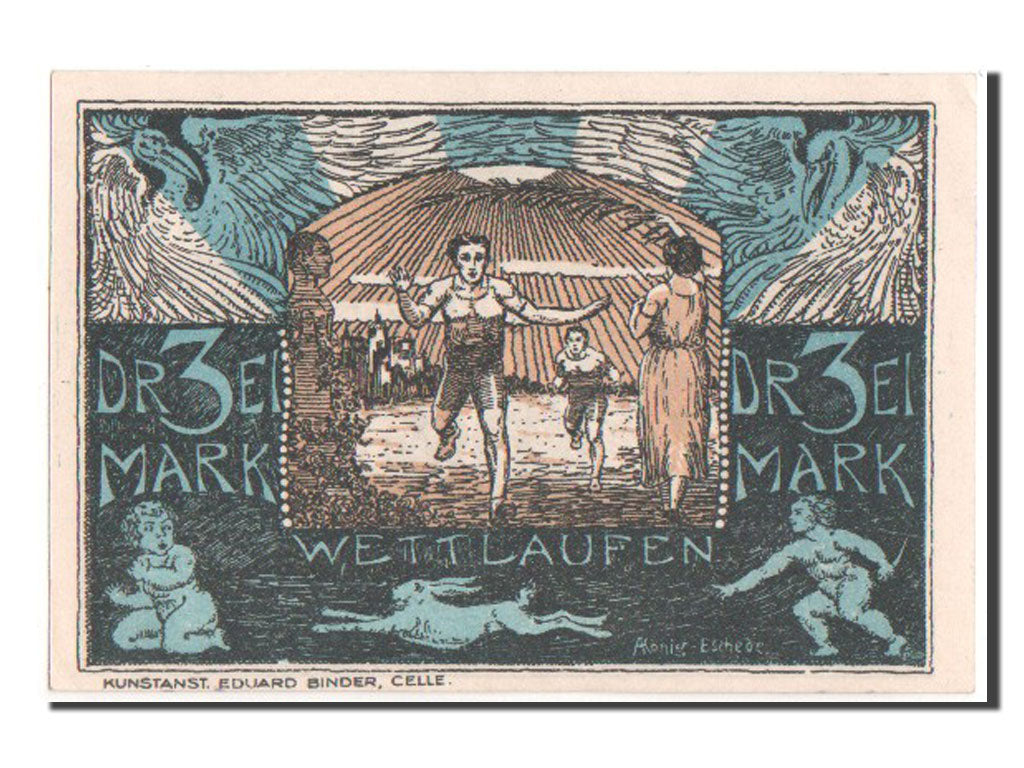 Germany, Celle, 3 Mark, 1921, UNC(63), Mehl #225.1a