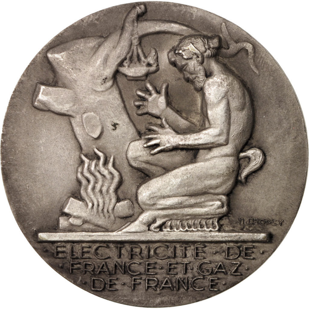 France, Medal, French Fifth Republic, Business & industry, Dropsy, AU(55-58)