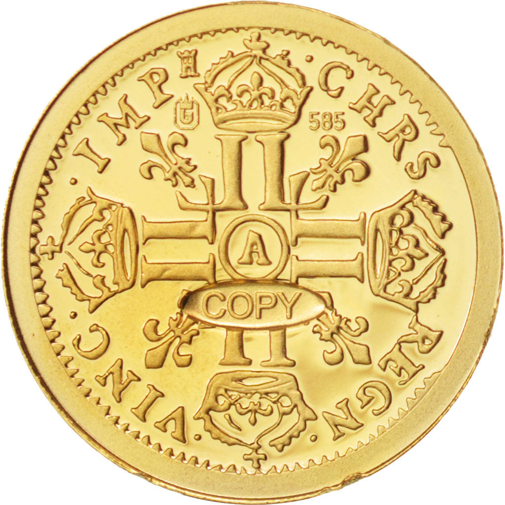 Francia, Medal, Réplique de Louis d'or, Louis XIV, History, 1669, FDC, Oro