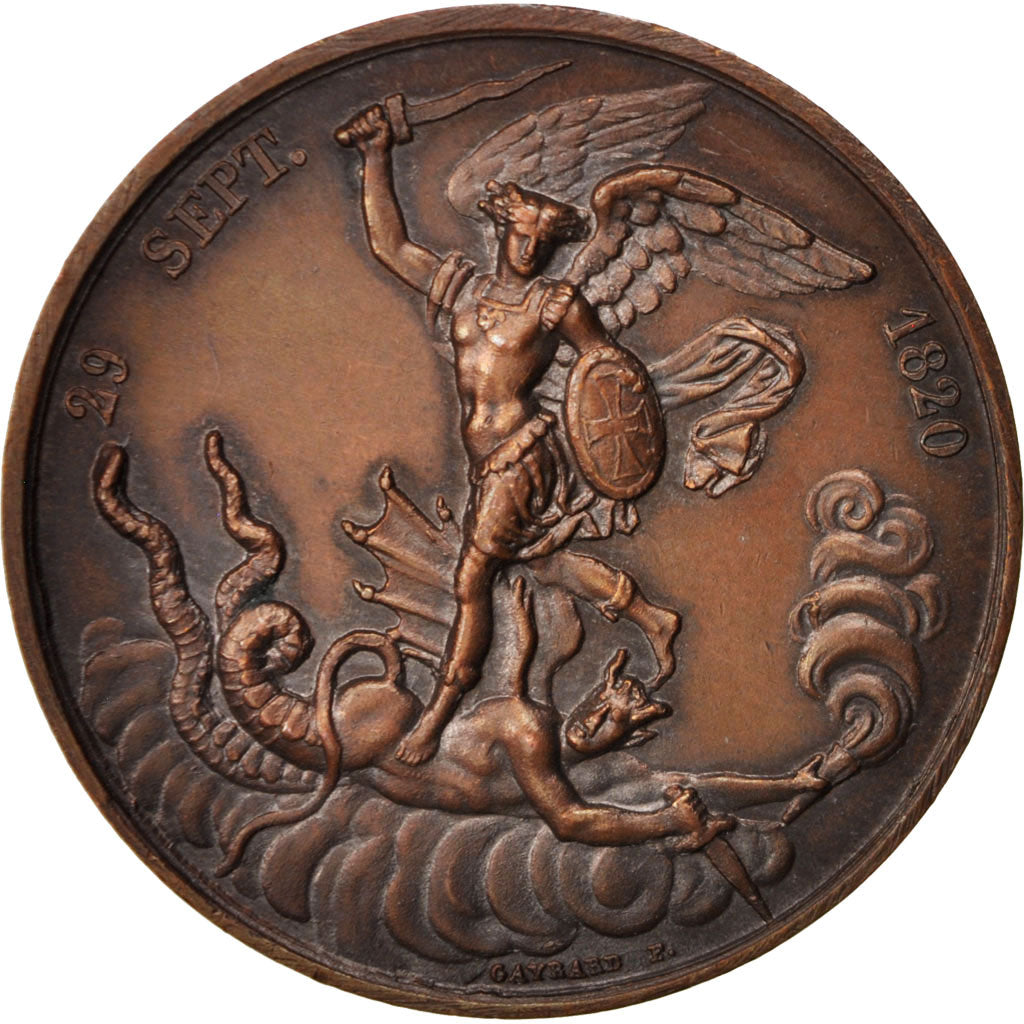 Francia, Medal, History, 1820, Gayrard, EBC, Bronce