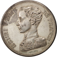 France, Henri V, 5 Francs, 1830, TTB+, Pewter, KM:32b