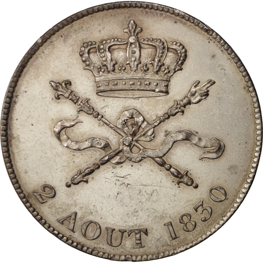 France, Henri V, 5 Francs, 1830, TTB+, Pewter, KM:32b