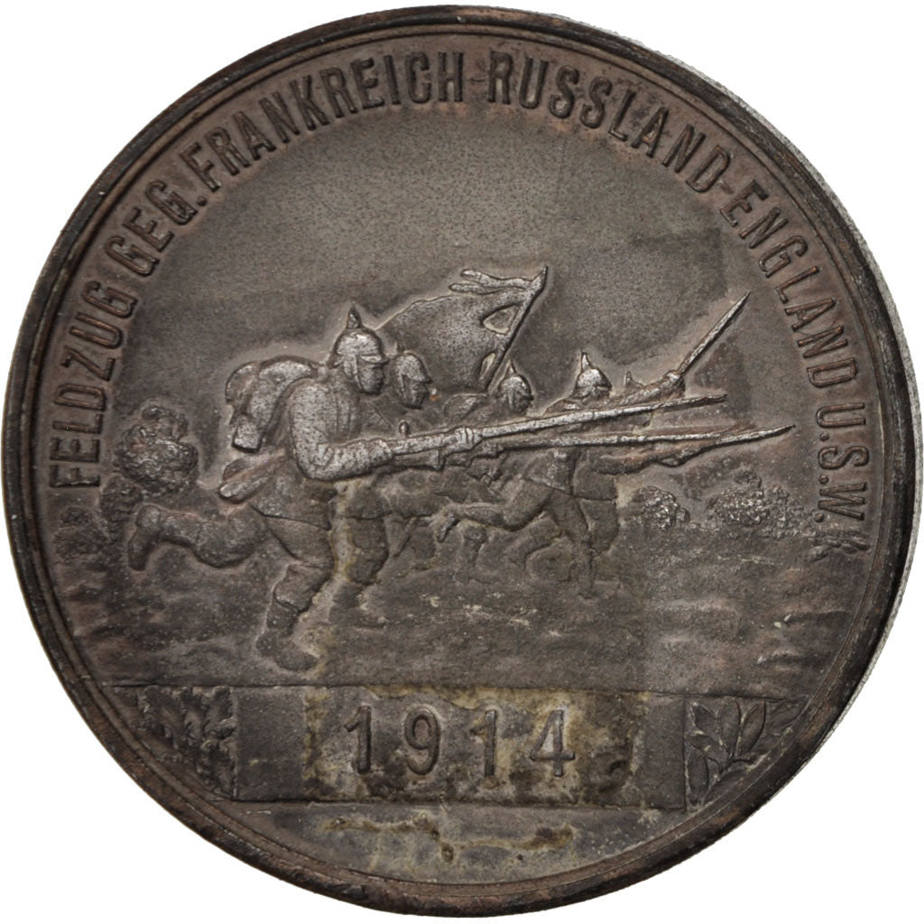 France, Medal, Genealoberst Von Hausen, History, 1914, AU(50-53), Tin