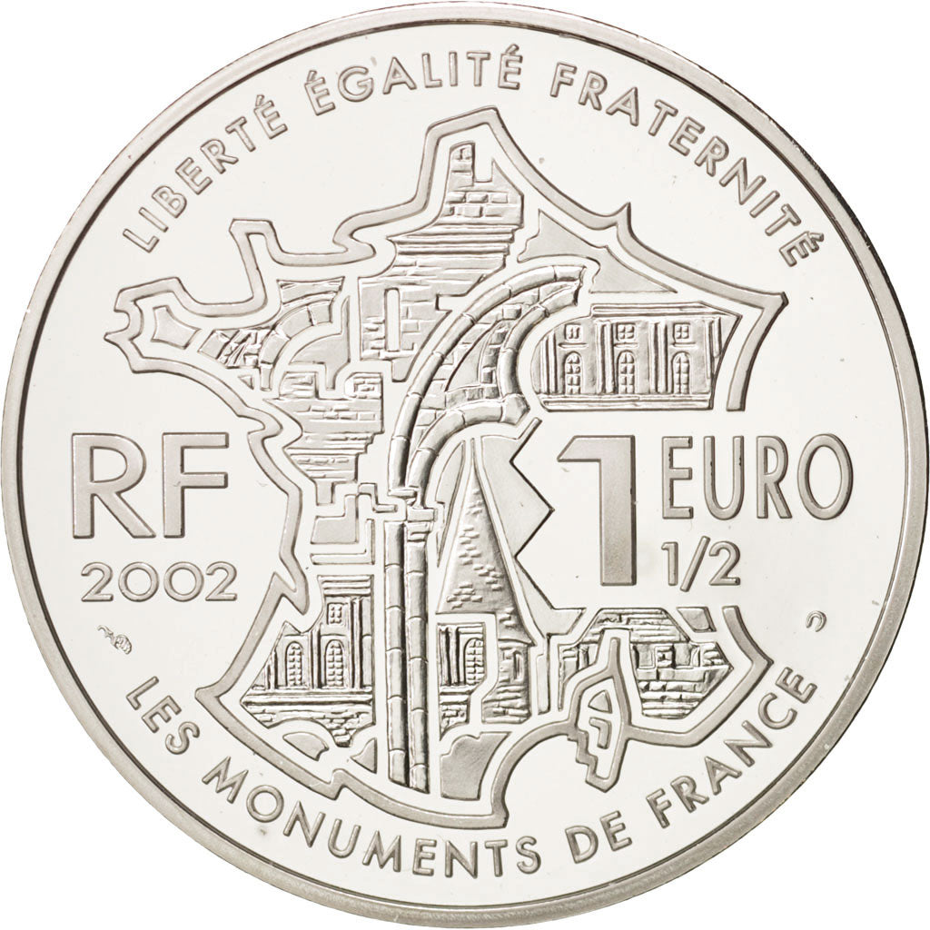 Coin, France, 1-1/2 Euro, 2002, MS(65-70), Silver, KM:1305