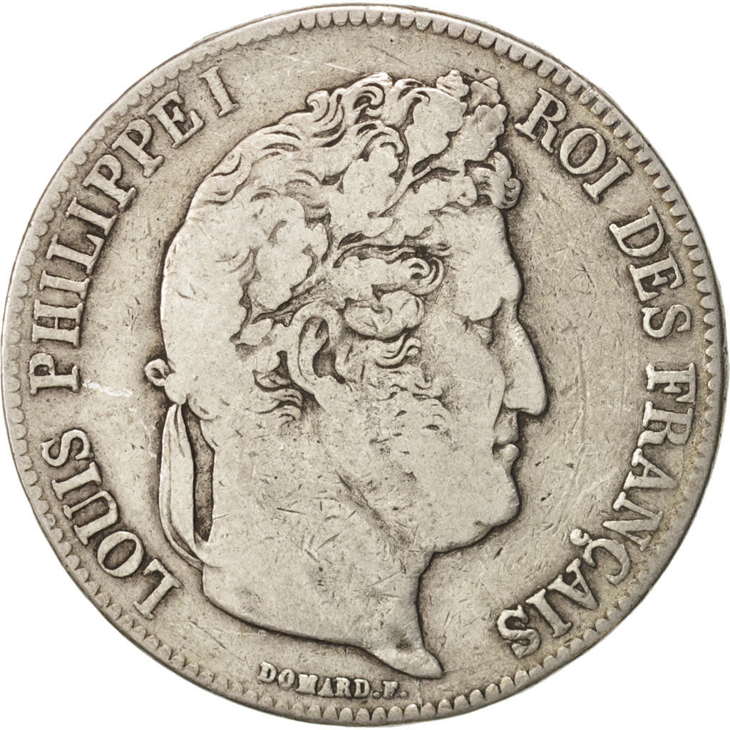 France, Louis-Philippe, 5 Francs, 1840, Rouen, VF(20-25), Silver, KM:749.2