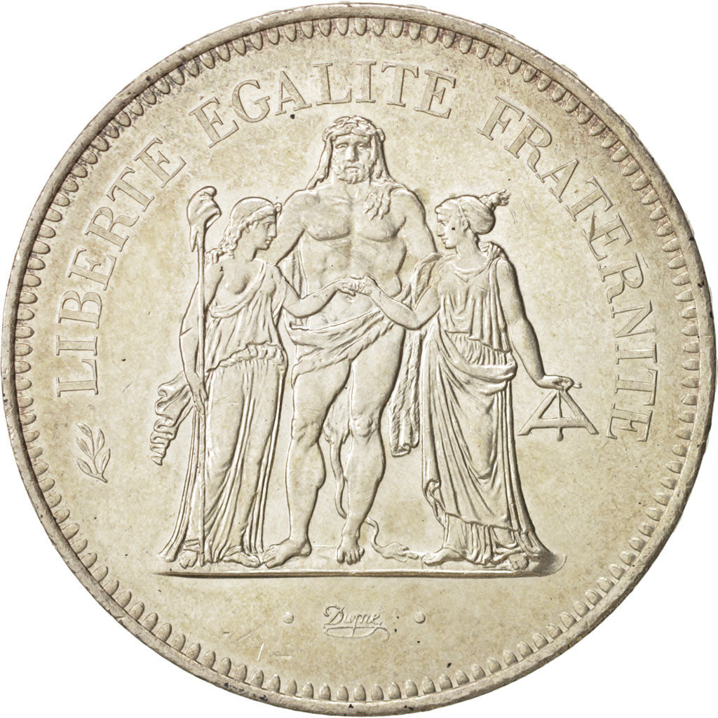 France, Hercule, 50 Francs, 1976, Paris, AU(55-58), Silver, KM:941.1