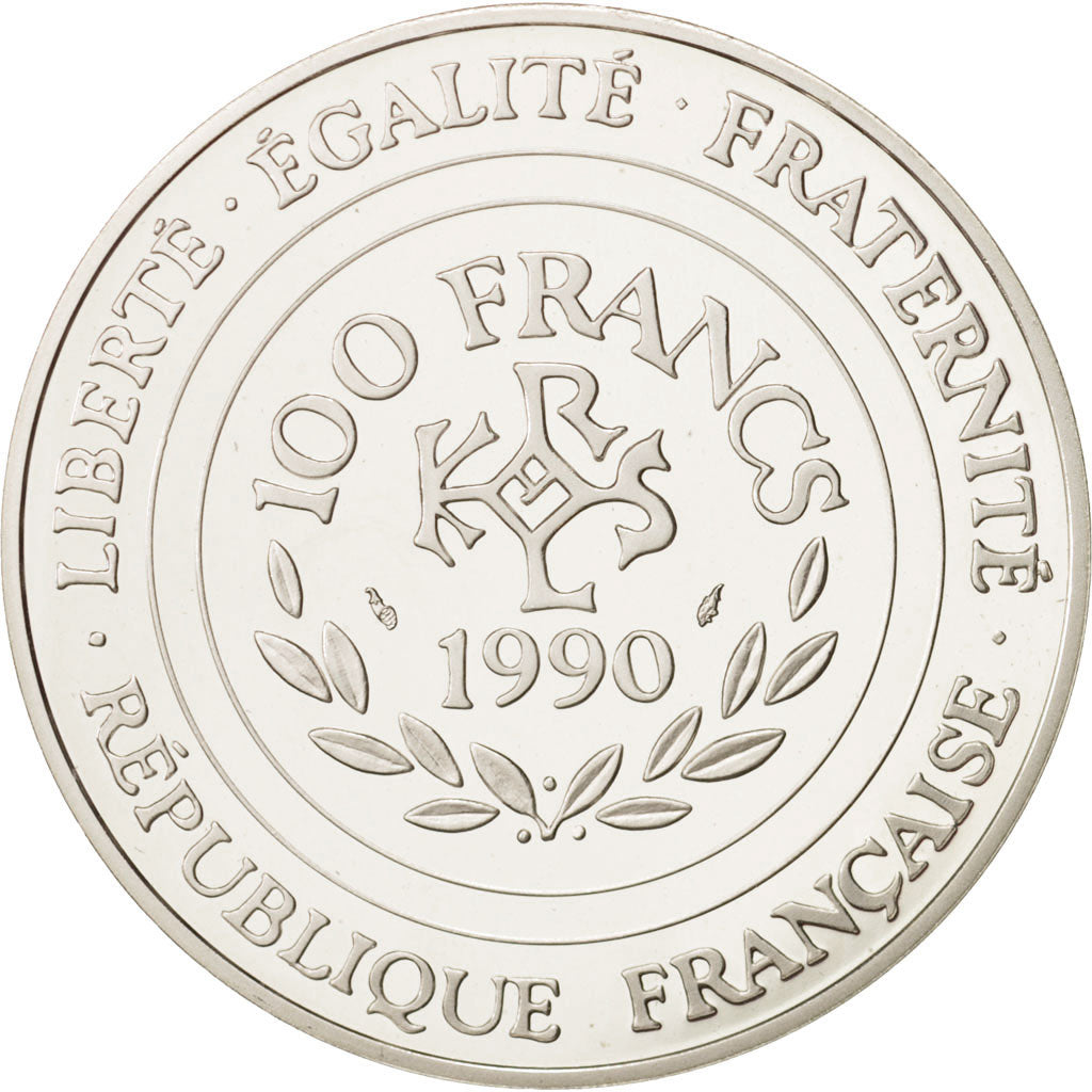 Coin, France, 100 Francs-15 Ecus, 1990, Paris, MS(65-70), Silver, KM:989