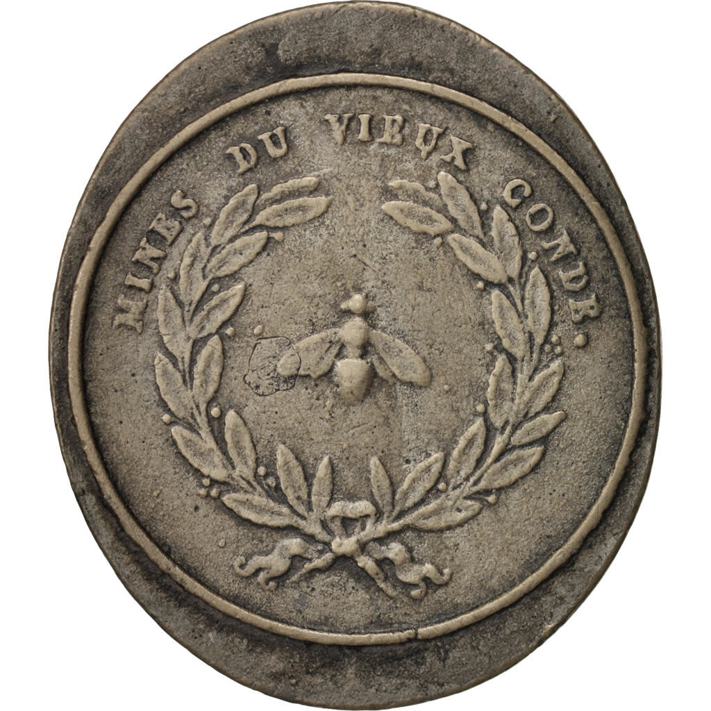 France, Jeton, Mines du Vieux Condé, Jeton de Mineur, XIX Century, TTB+, Cuivre