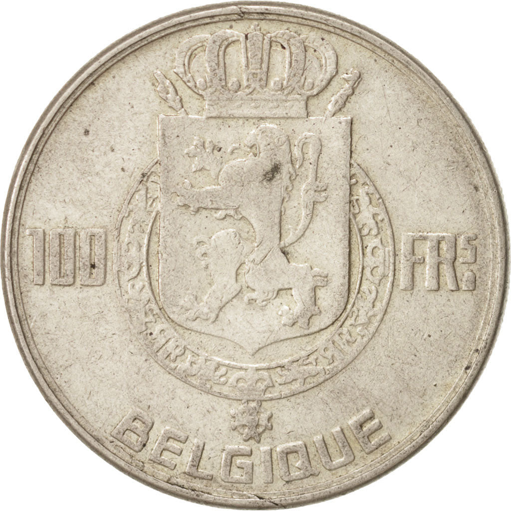 Coin, Belgium, 100 Francs, 100 Frank, 1950, EF(40-45), Silver, KM:138.1