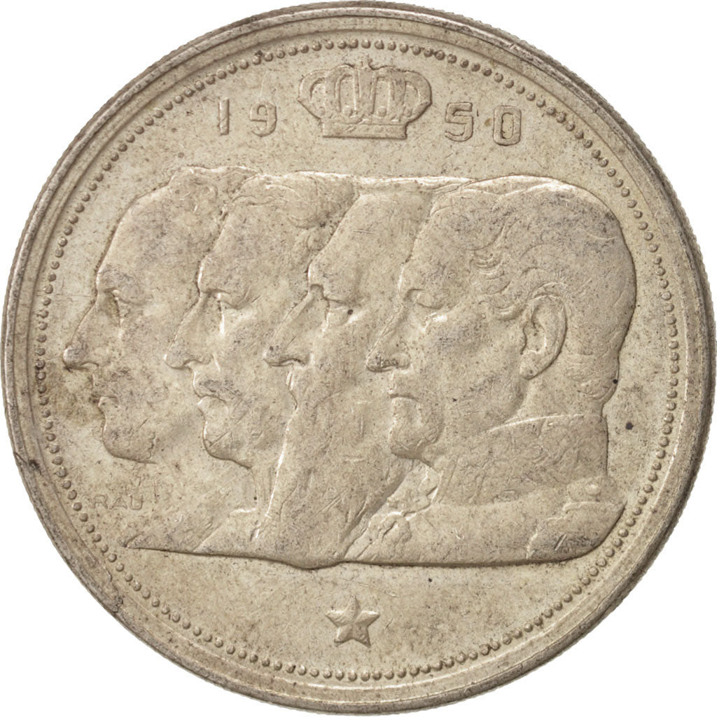 Coin, Belgium, 100 Francs, 100 Frank, 1950, EF(40-45), Silver, KM:138.1