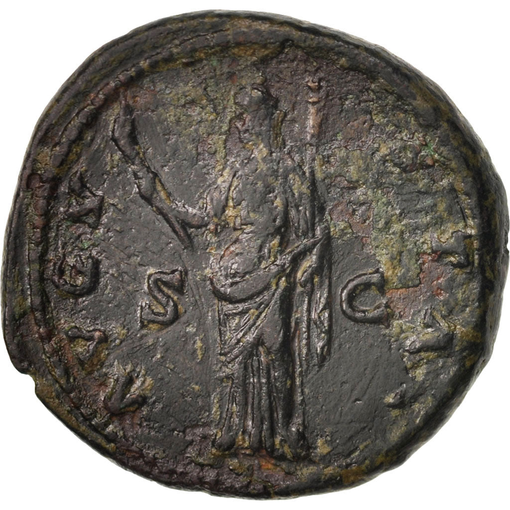 Moneta, Faustina I, Dupondius, Roma, MB+, Rame, RIC:1171 var.